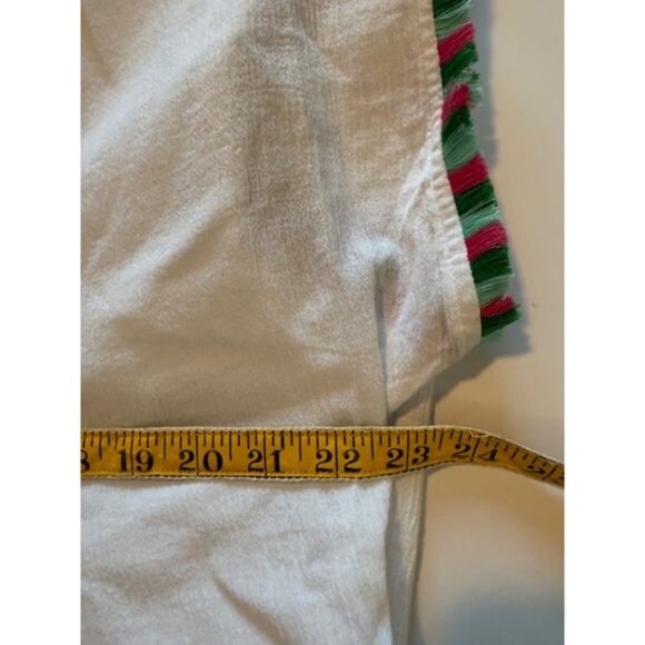 J.Crew BOHO Embroidered Loose Top Breathable Lightweight White Tassel W XS NWT - Picture 6 of 9